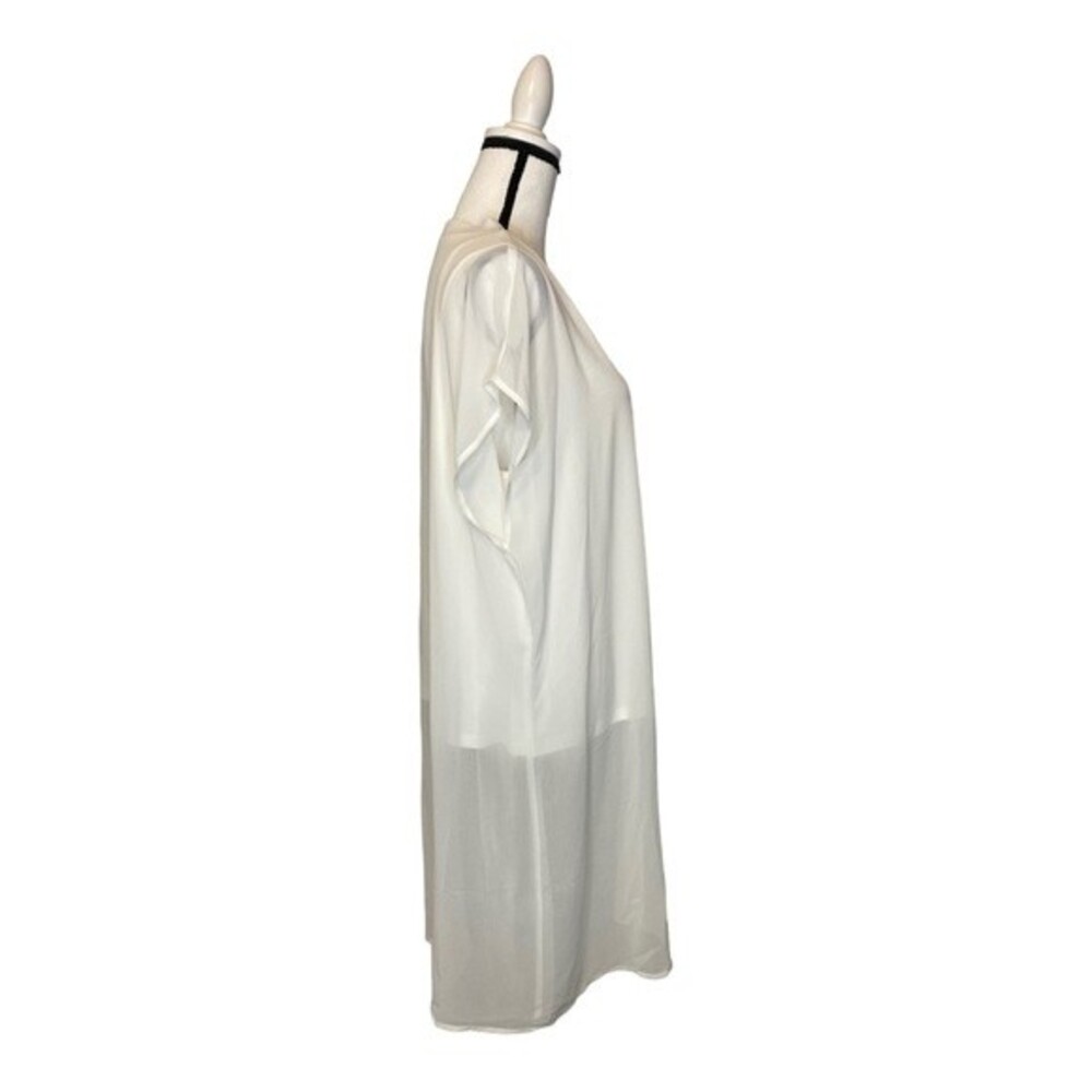 Alfani Women's Sheer Layered-Look White Blouse, 2X - Picture 5 of 8